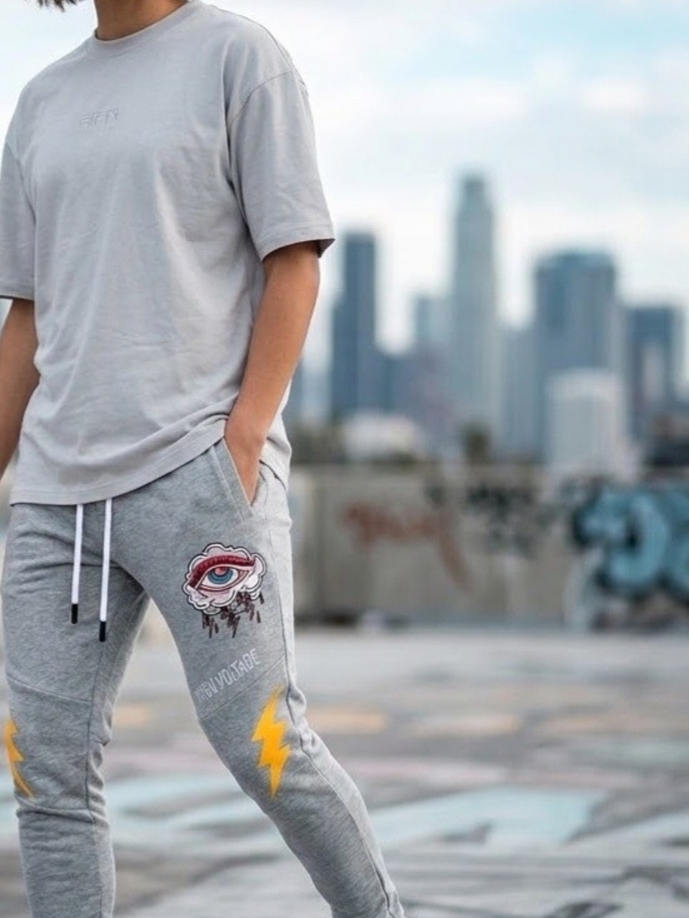 Fifthloop, Light Gray Jogger Pants 100% Cotton